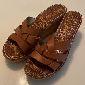 Sam Edelman Regis Tan Platform Wedge Sandal